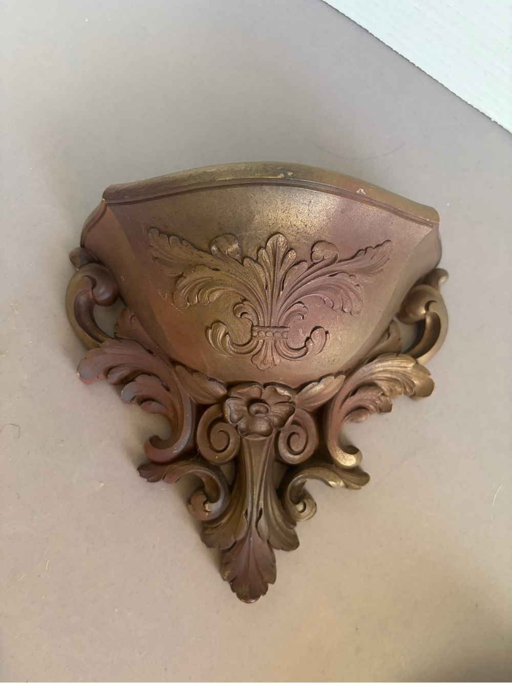 Vintage Hollywood Regency Style Wall Pocket